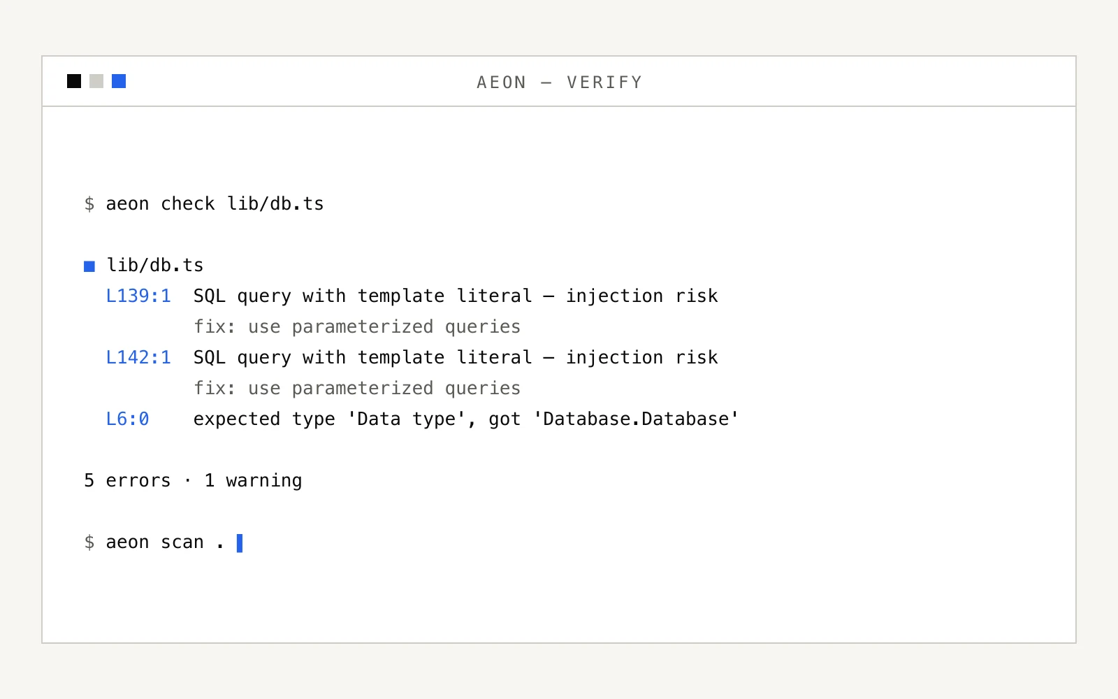 AEON — screenshot