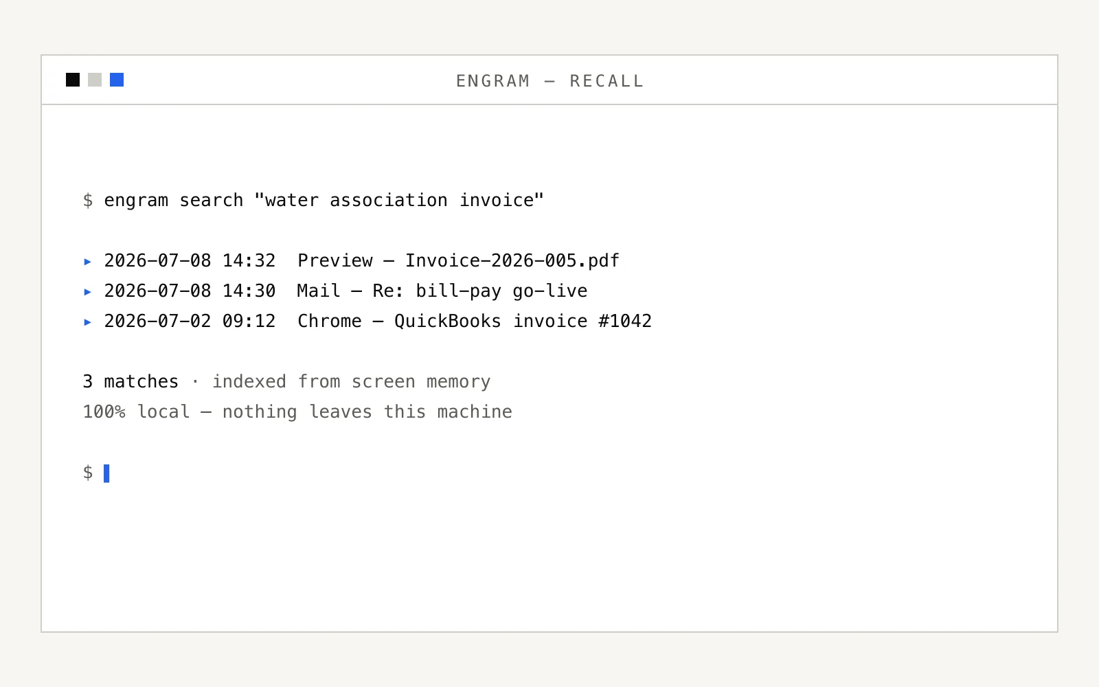 Engram — screenshot